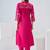 women ethnic motifs embroidered regular thread work cotton kurta with trousers