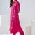 women ethnic motifs embroidered regular thread work cotton kurta with trousers