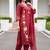 women floral embroidered regular thread work cotton kurta with trousers & with dupatta