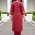 women floral embroidered regular thread work cotton kurta with trousers & with dupatta
