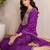 women ethnic motifs embroidered regular thread work liva kurta with trousers & with dupatta