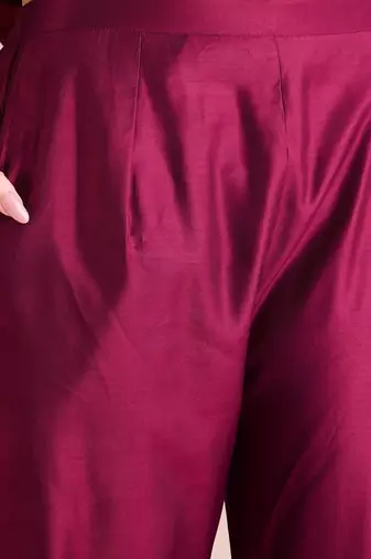 women ethnic motifs embroidered regular liva kurta with trousers & with dupatta
