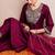 women ethnic motifs embroidered regular liva kurta with trousers & with dupatta