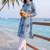 women printed regular cotton kurta with trousers