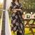 women floral printed regular thread work chanderi silk kurta with trousers & with dupatta