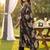 women floral printed regular thread work chanderi silk kurta with trousers & with dupatta
