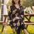 women floral printed regular thread work chanderi silk kurta with trousers & with dupatta