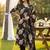 women floral printed regular thread work chanderi silk kurta with trousers & with dupatta