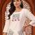 women printed regular cotton kurta with trousers