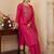 women ethnic motifs embroidered regular kurta with trousers & with dupatta