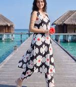women floral printed regular cotton kurta with trousers