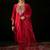 women ethnic motifs embroidered regular liva kurta with trousers & with dupatta