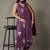 Wine Women Floral Printed Regular Pure Cotton Kurta with Trousers & With Dupatta