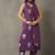 Wine Women Floral Printed Regular Pure Cotton Kurta with Trousers & With Dupatta
