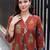 women ethnic motifs printed regular cotton kurta with trousers
