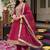 women ethnic motifs embroidered regular kurta with trousers & with dupatta