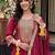 women ethnic motifs embroidered regular kurta with trousers & with dupatta