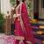 women ethnic motifs embroidered regular kurta with trousers & with dupatta