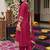 women ethnic motifs embroidered regular kurta with trousers & with dupatta