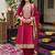 women ethnic motifs embroidered regular kurta with trousers & with dupatta
