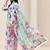 women floral printed regular thread work kurta with trousers & with dupatta