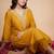 women ethnic motifs embroidered regular thread work kurta with trousers