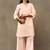 Peach Women Regular Pure Cotton Kurta with Palazzos