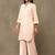 Peach Women Regular Pure Cotton Kurta with Palazzos