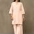 Peach Women Regular Pure Cotton Kurta with Palazzos