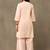 Peach Women Regular Pure Cotton Kurta with Palazzos