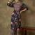 women floral printed regular cotton kurta with trousers