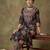 women floral printed regular cotton kurta with trousers