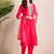 women ethnic motifs embroidered regular thread work liva kurta with trousers & with dupatta