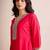 women ethnic motifs embroidered regular thread work liva kurta with trousers & with dupatta