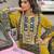 women ethnic motifs printed regular cotton kurta with trousers & with dupatta