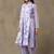 Lavender Women Striped Regular Pure Cotton Kurta with Trousers & With Dupatta