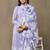 Lavender Women Striped Regular Pure Cotton Kurta with Trousers & With Dupatta