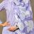 Lavender Women Striped Regular Pure Cotton Kurta with Trousers & With Dupatta