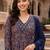 women ethnic motifs printed pleated cotton kurta with trousers & with dupatta
