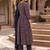 women ethnic motifs printed pleated cotton kurta with trousers & with dupatta