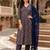 women ethnic motifs printed pleated cotton kurta with trousers & with dupatta