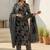 women printed regular cotton kurta with trousers & with dupatta