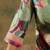 women floral printed regular thread work kurta with palazzos & with dupatta