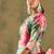women floral printed regular thread work kurta with palazzos & with dupatta
