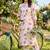 women printed regular cotton kurta with trousers