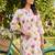 women printed regular cotton kurta with trousers