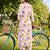 women printed regular cotton kurta with trousers