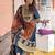 ethnic motifs printed cotton straight kurta with trousers & dupatta