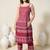 women ethnic motifs printed regular cotton kurta with trousers