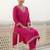 women ethnic motifs embroidered regular thread work kurta with trousers